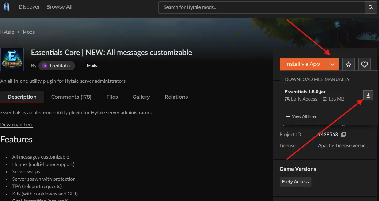 Hytale - Download Mod/Plugin File